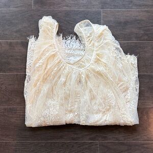 L*Space Cream Lace Swim Coverup